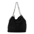 Shaggy Deer Small Falabella Fold Over Tote Black