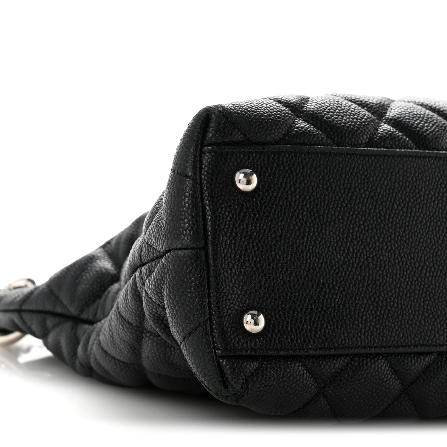 Caviar Quilted Easy Zip Tote Black