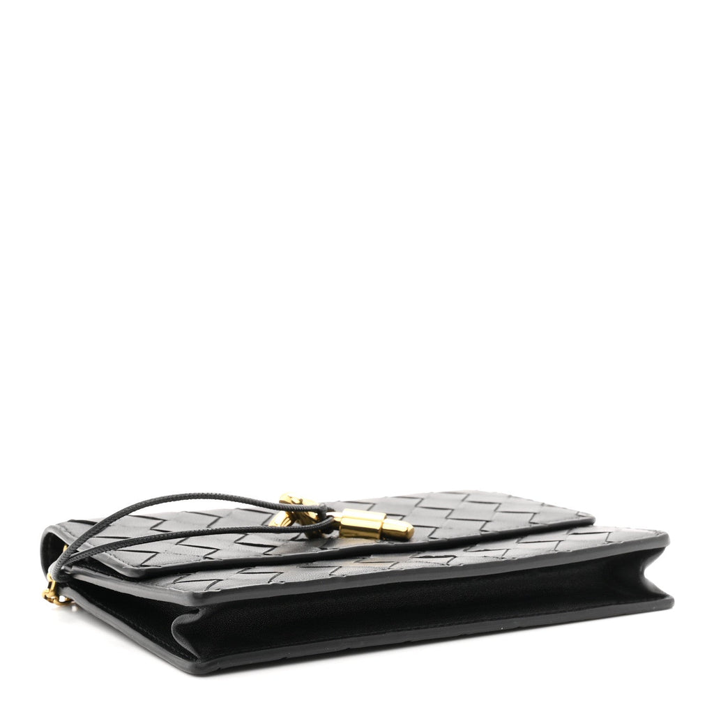 Nappa Intrecciato Andiamo Pouch On Chain Black Black