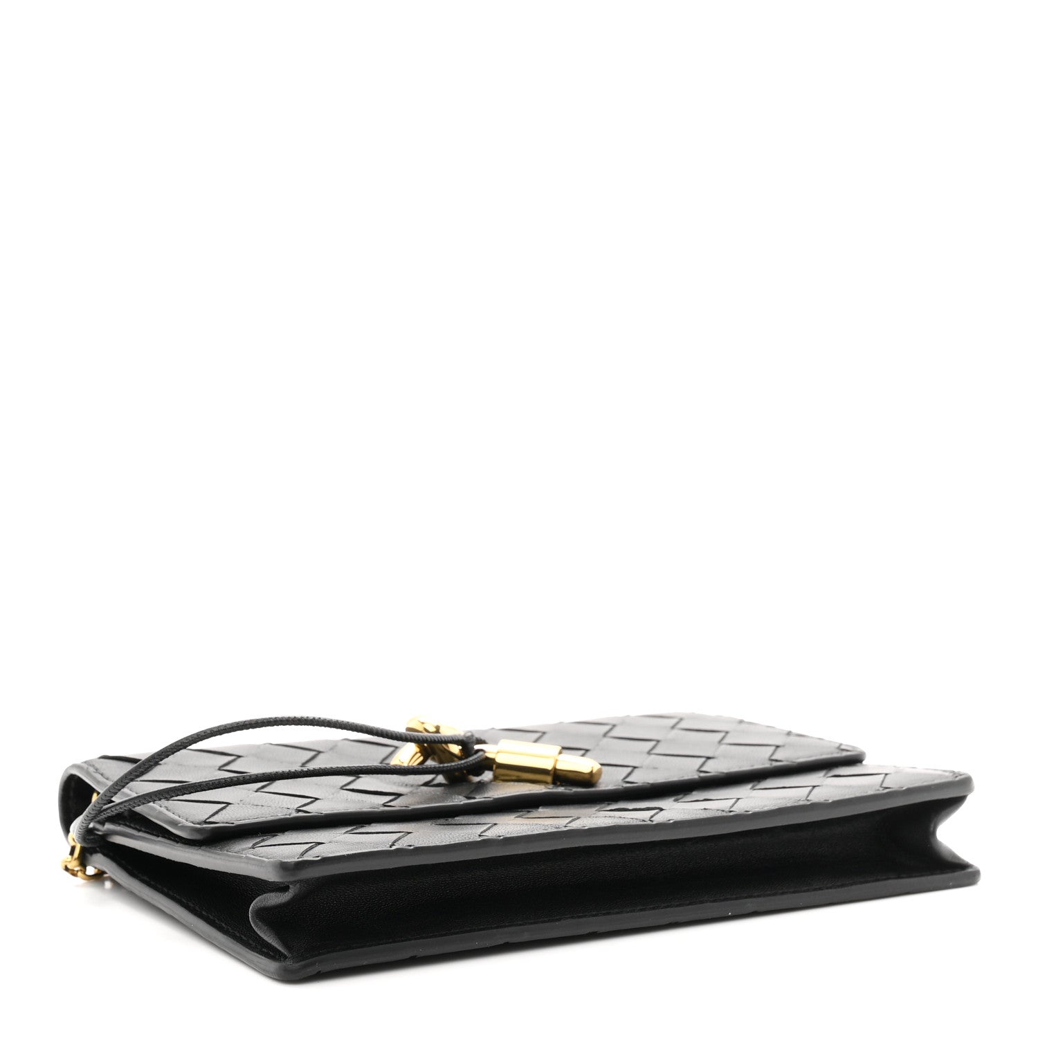 Nappa Intrecciato Andiamo Pouch On Chain Black Black