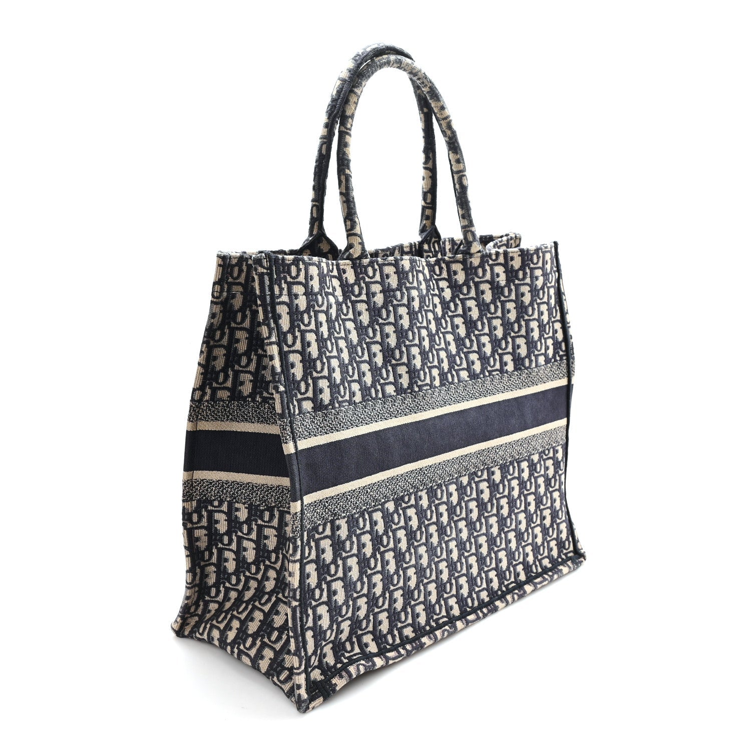 Oblique Large Book Tote Blue Multicolor