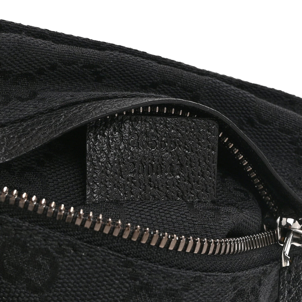 GG Monogram Double Pocket Belt Bag Black
