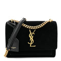 Velvet Small Monogram Sunset Black