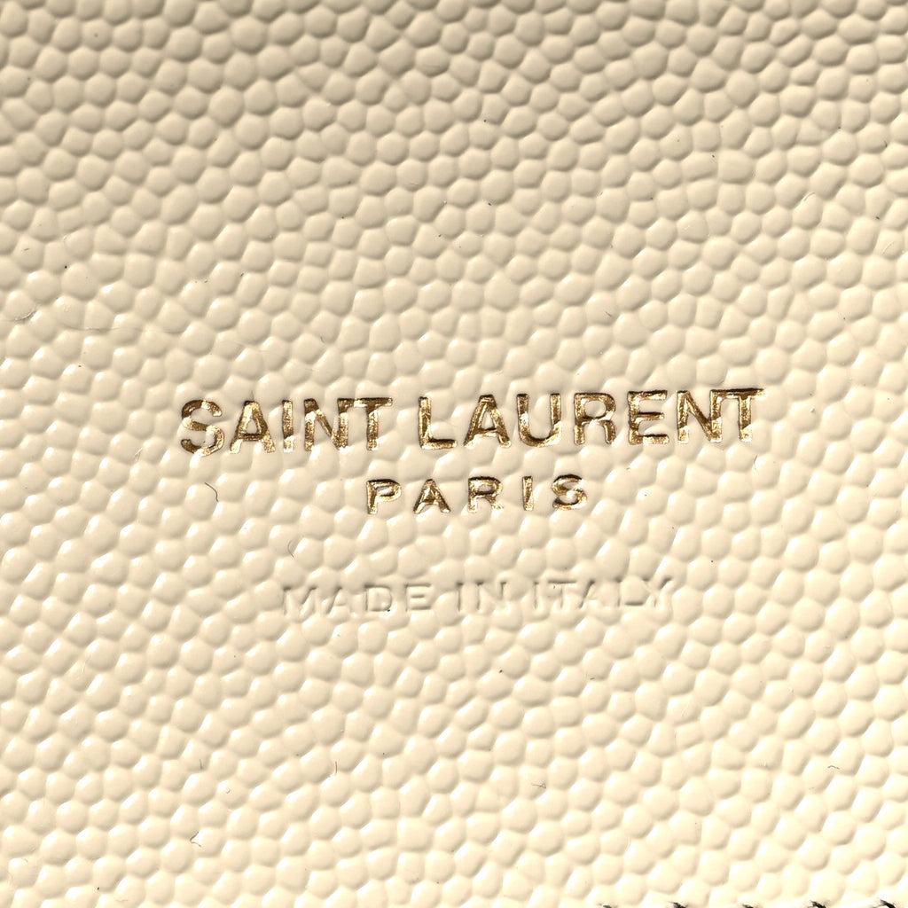 Grain De Poudre Matelasse Chevron Cassandre Envelope Chain Wallet Crema Soft