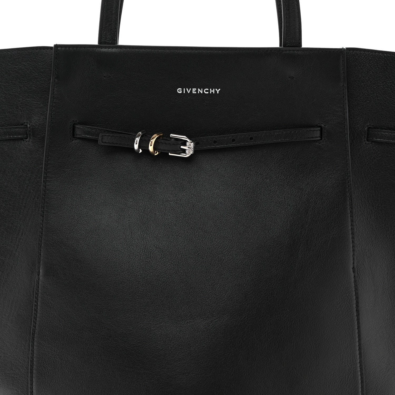 Calfskin Voyou Medium North South Tote Black