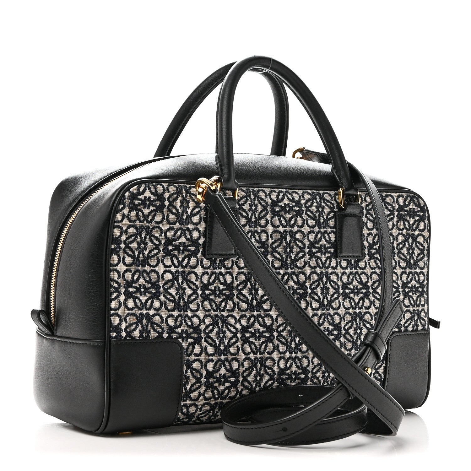 Jacquard Anagram Calfskin Amazona 28 Black Navy