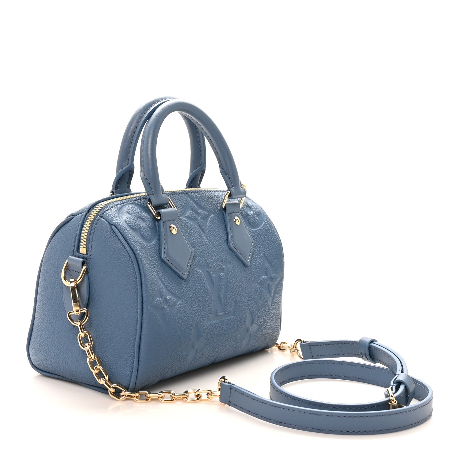 Empreinte Monogram Giant Speedy Bandouliere 20 Blue Jean