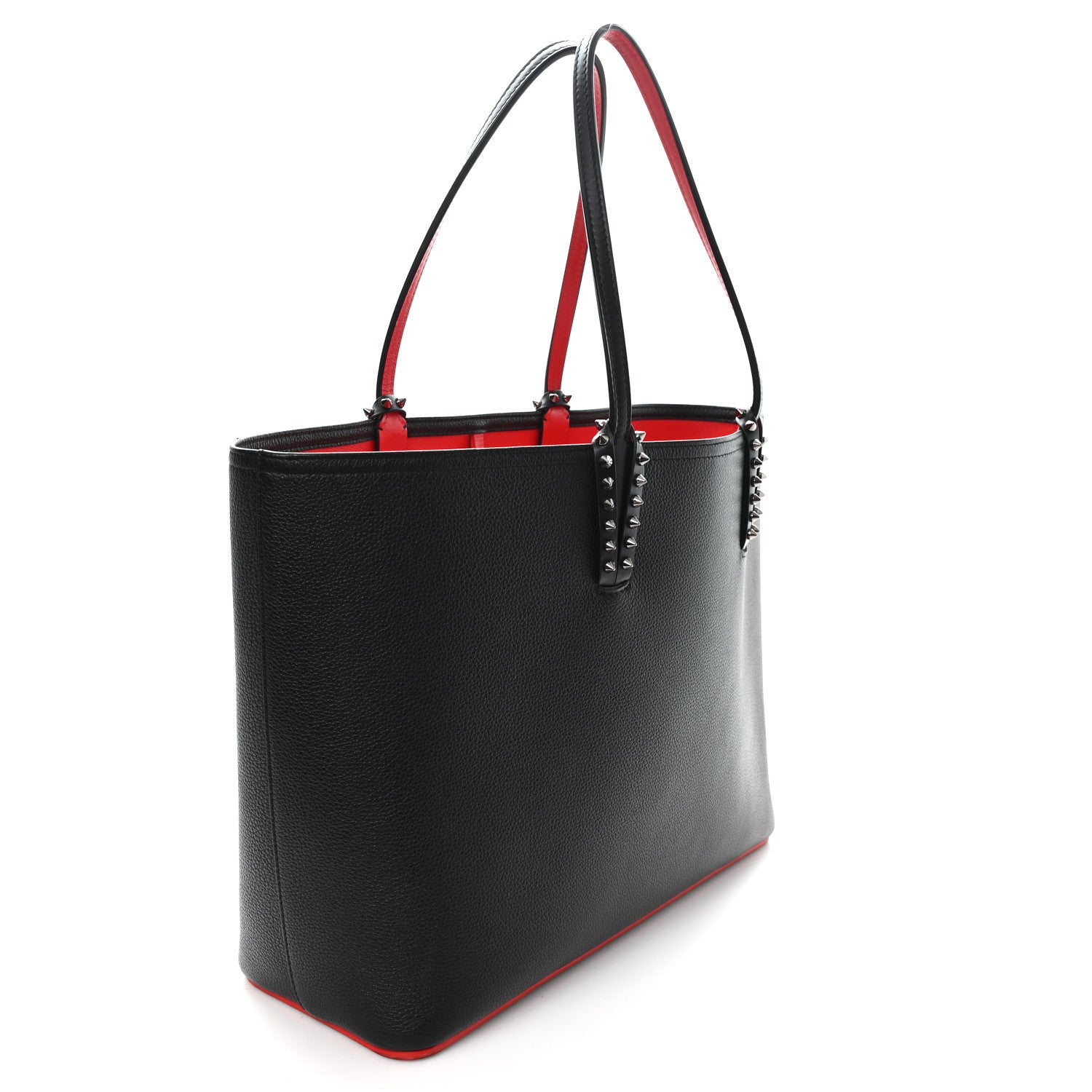 Calfskin Spikes East West Cabata Tote Black
