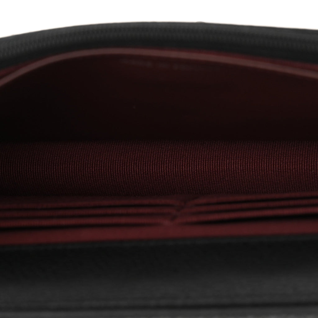 Caviar Quilted CC Turnlock Wallet On Chain WOC Black