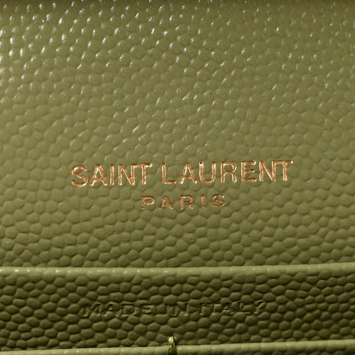 Grain De Poudre Matelasse Chevron Monogram Chain Wallet Pistachio