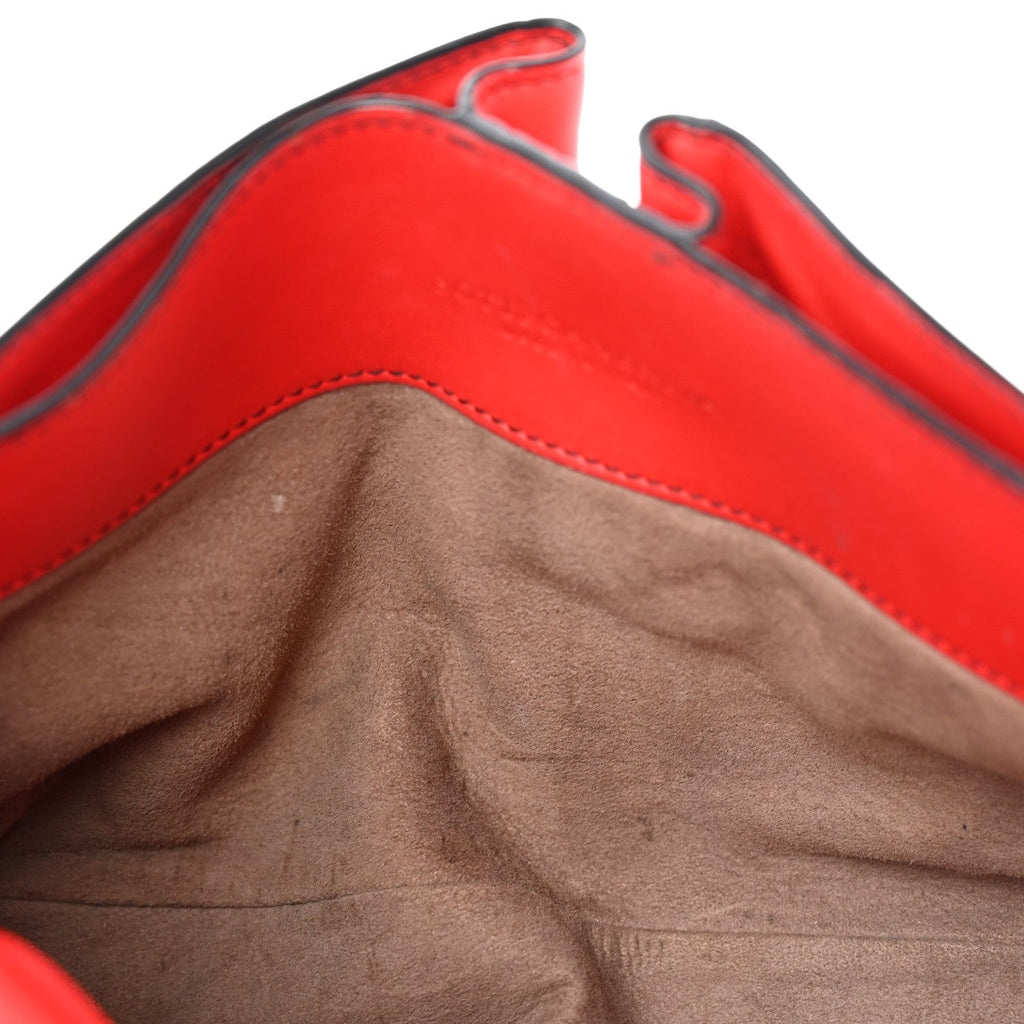 Nappa Intrecciato Small Double Pocket Flap Red
