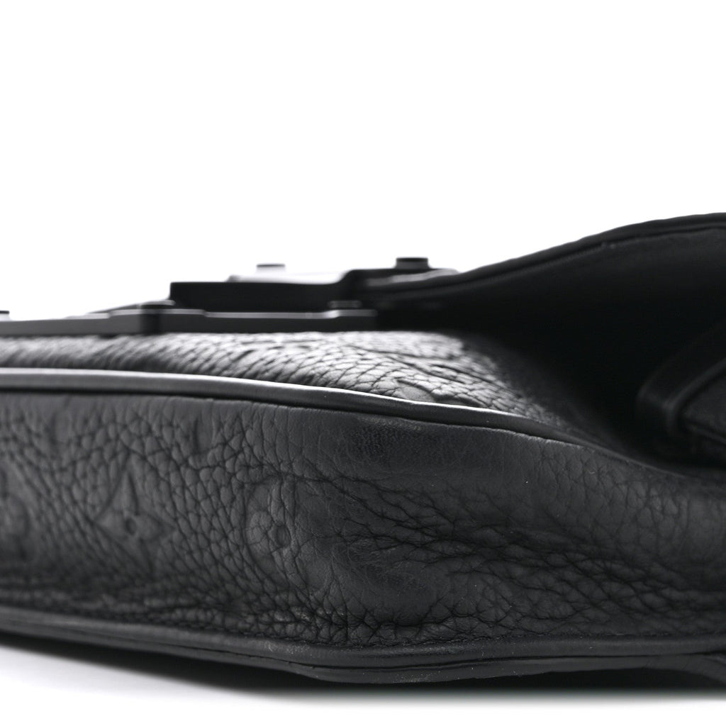 Taurillon Monogram S Lock Sling Bag Black