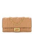 Nappa Matisse FF Embossed Continental Wallet On Chain Miele Scuro