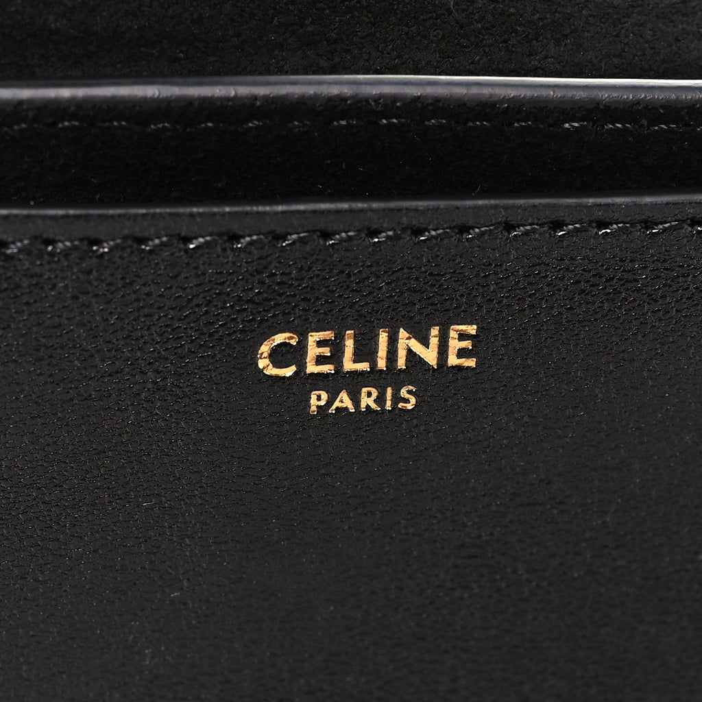 Shiny Lambskin Soft Triomphe Half Moon Bag Black