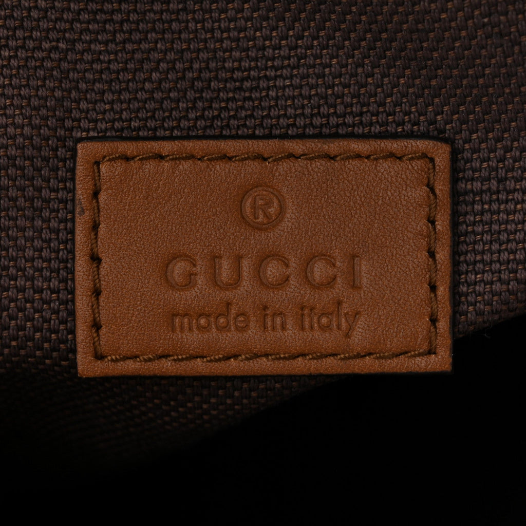 GG Supreme Web Mini GG Top Handle Bag Beige Ebony Dark Brown
