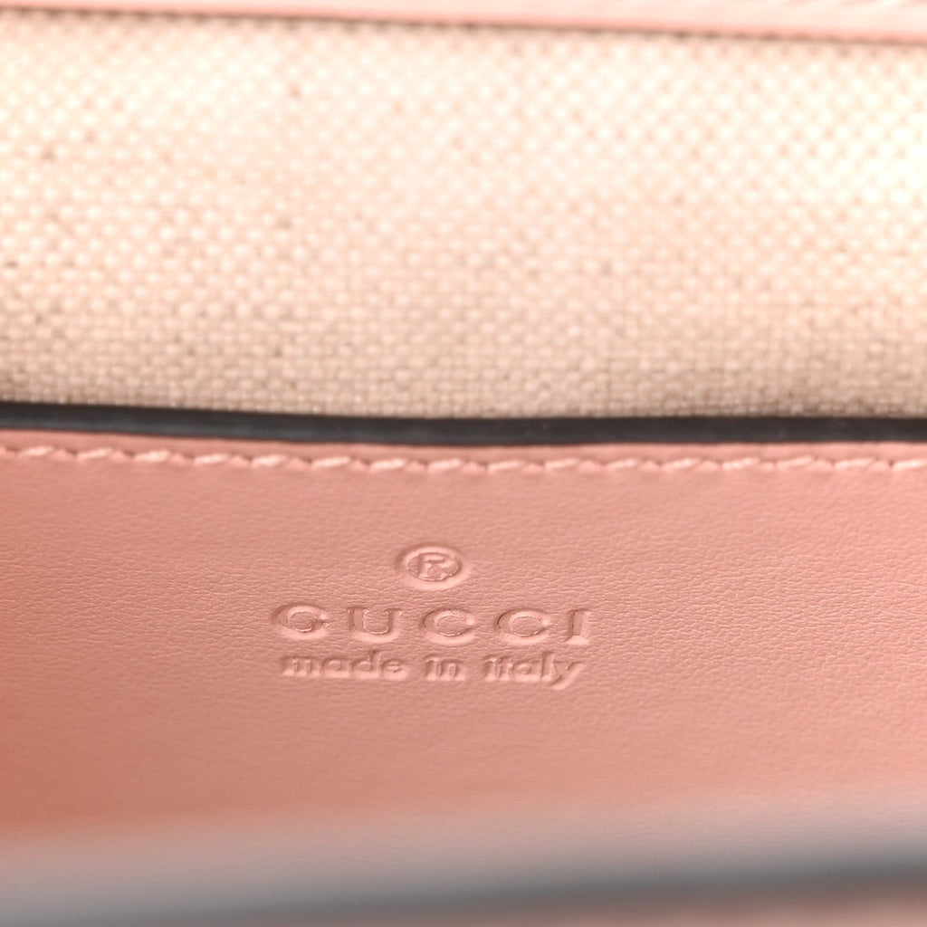 Calfskin GG Matelasse Small Slim Chain Shoulder Bag Perfect Pink Natural