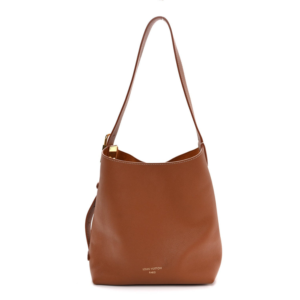 Grained Calfskin Low Key Hobo PM Cognac
