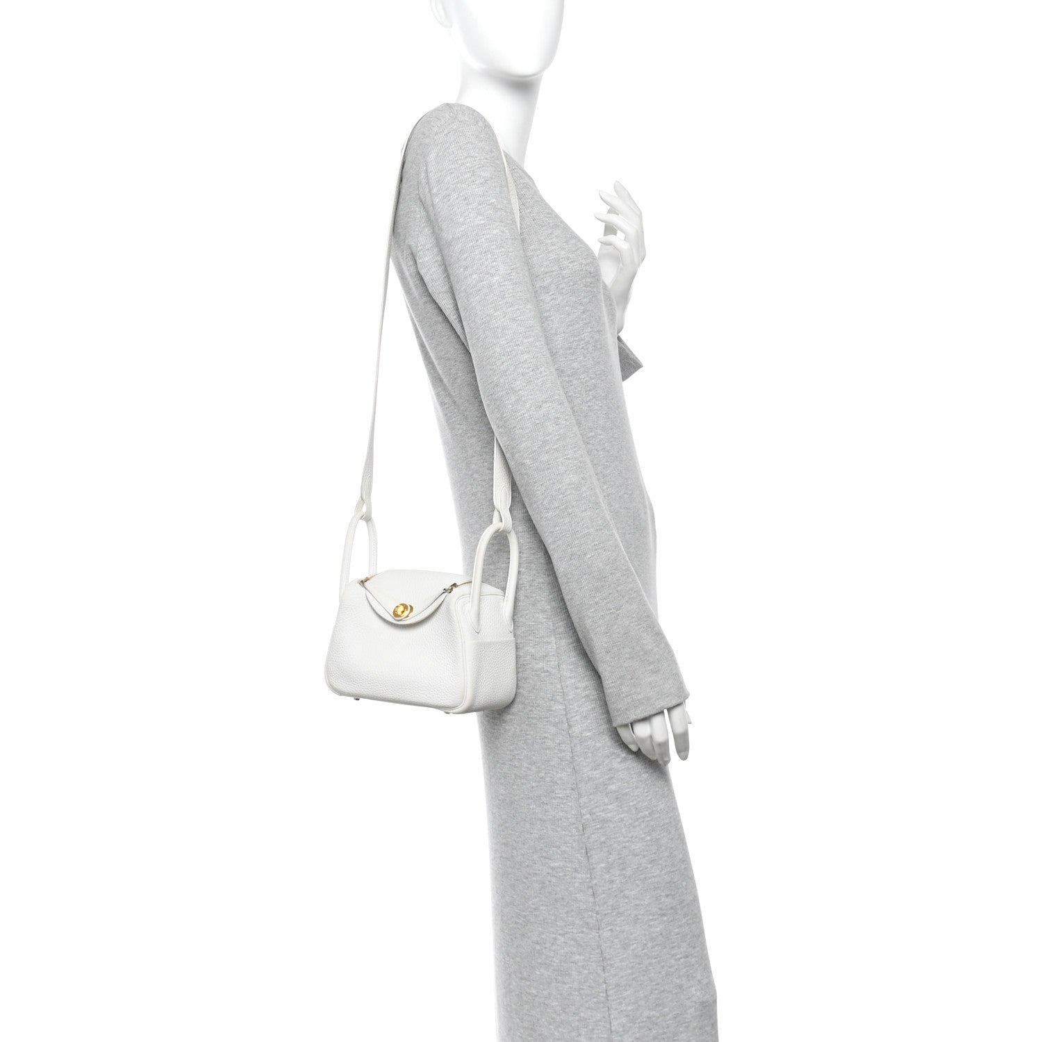 Taurillon Clemence Mini Lindy 20 New White