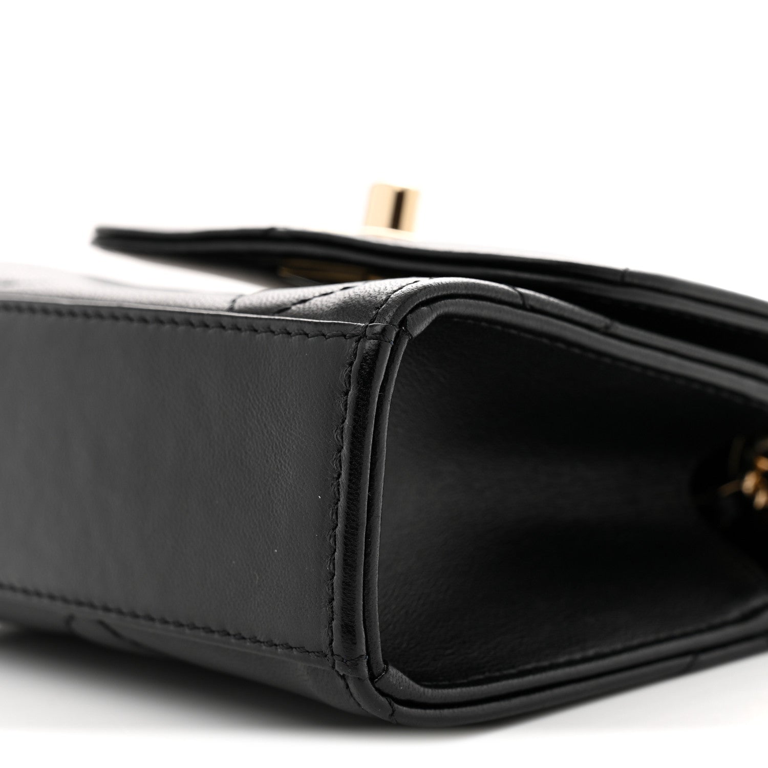Lambskin Quilted Mini Trendy CC Chain Wallet Black