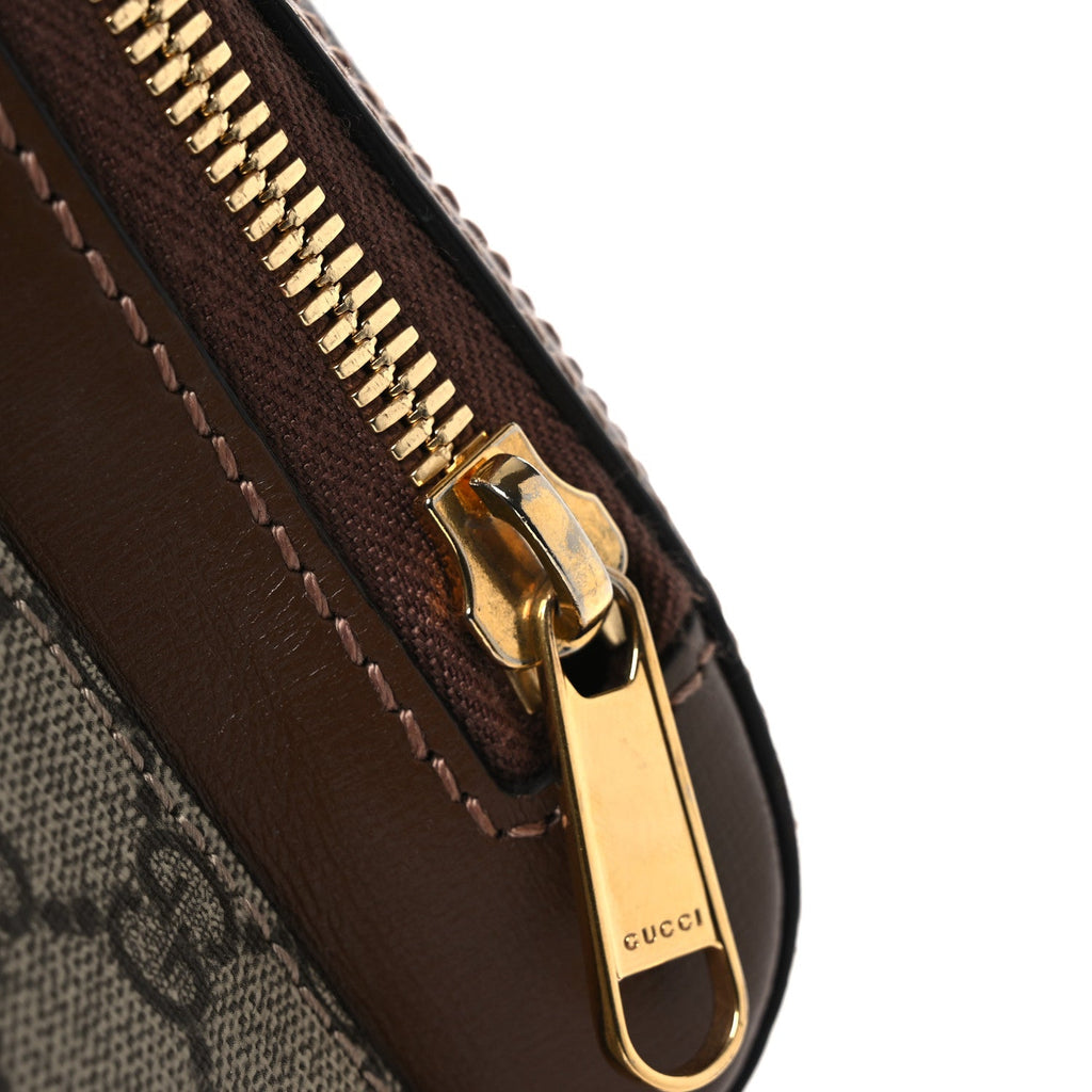 GG Supreme Monogram Textured Calfskin Retro Interlocking G Backpack Brown Beige