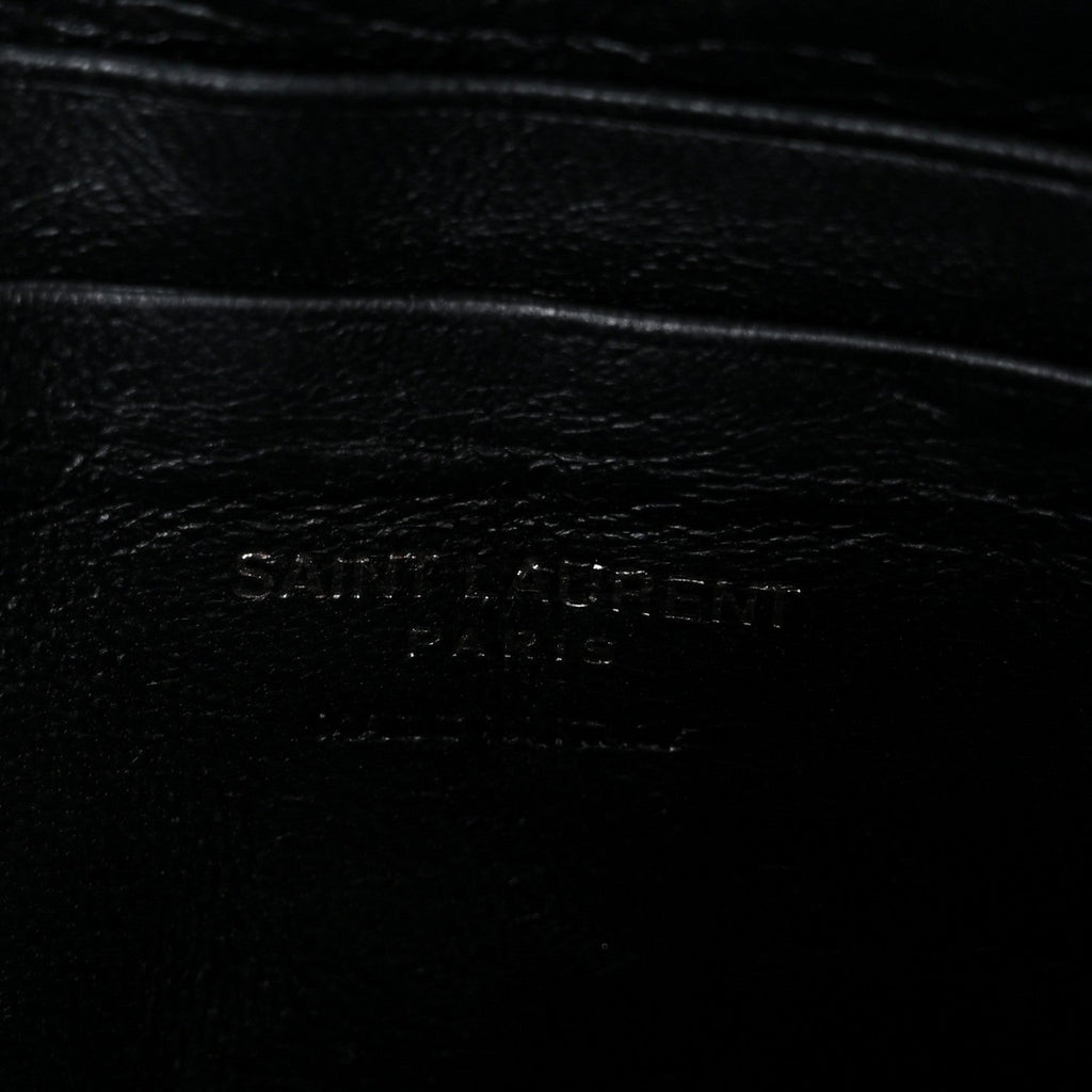 Calfskin Matelasse Monochrome Monogram Mini Lou Camera Bag Black