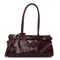Shiny Nappa Medium Bonnie Shoulder Bag Bordeaux