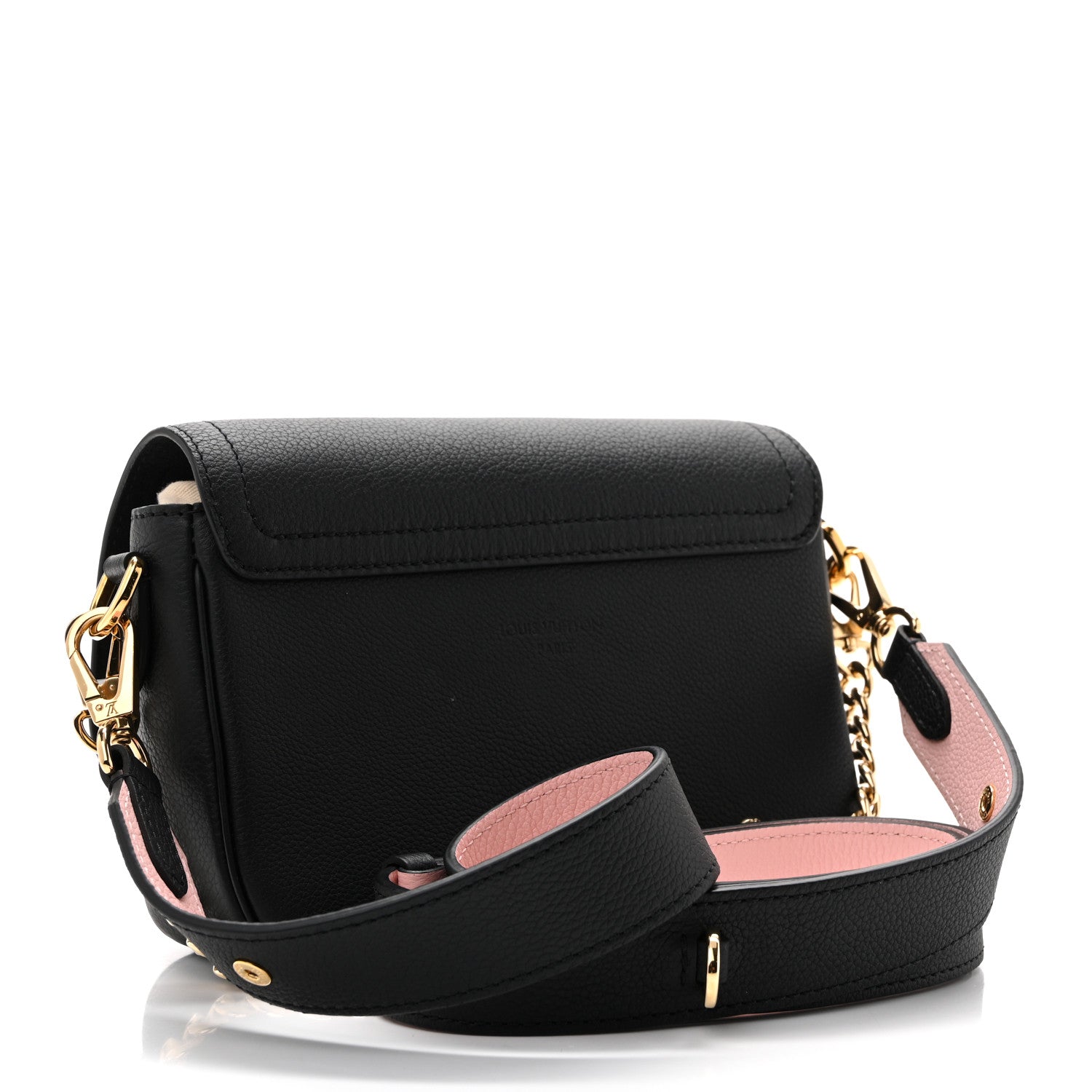 Grained Calfskin Lockme Tender Black