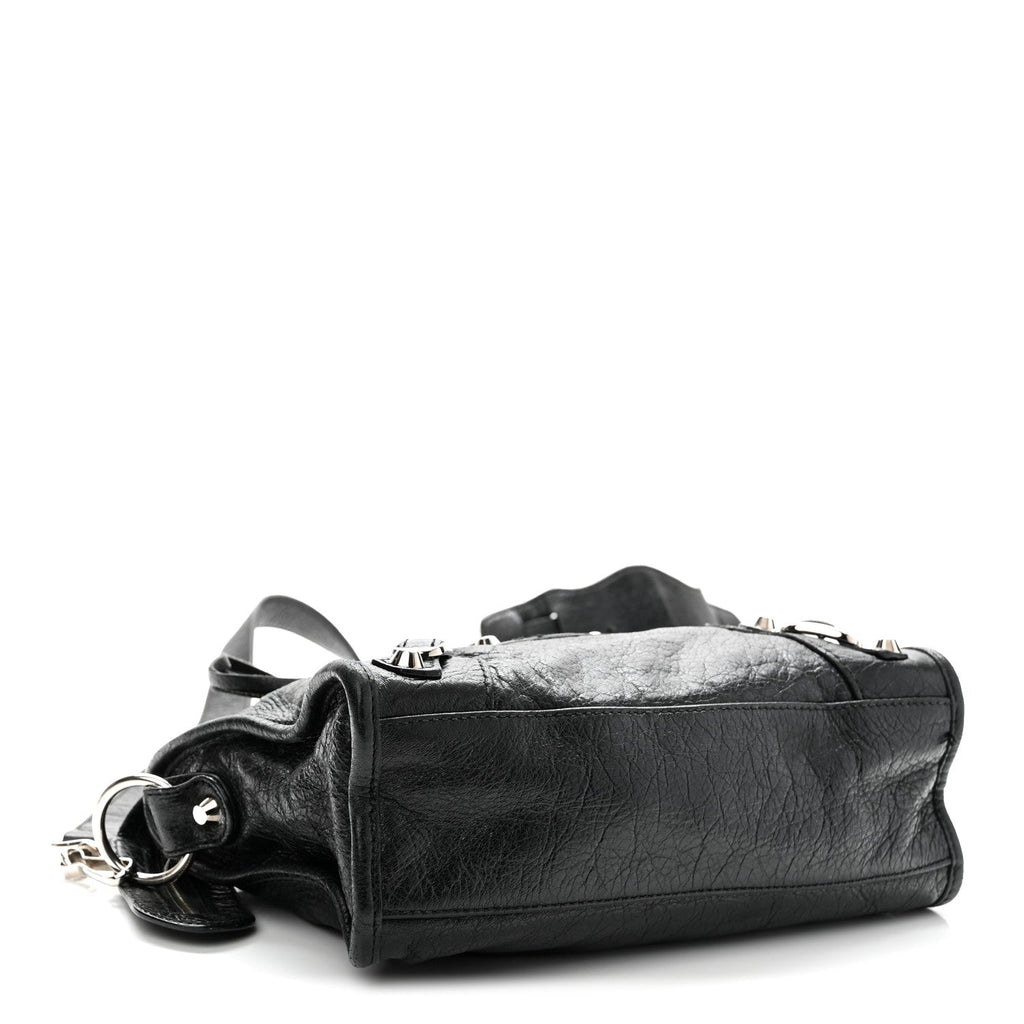 Agneau Classic Silver Hardware Mini City Black