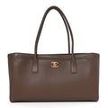 Calfskin Archetype Small Shopping Tote Brown