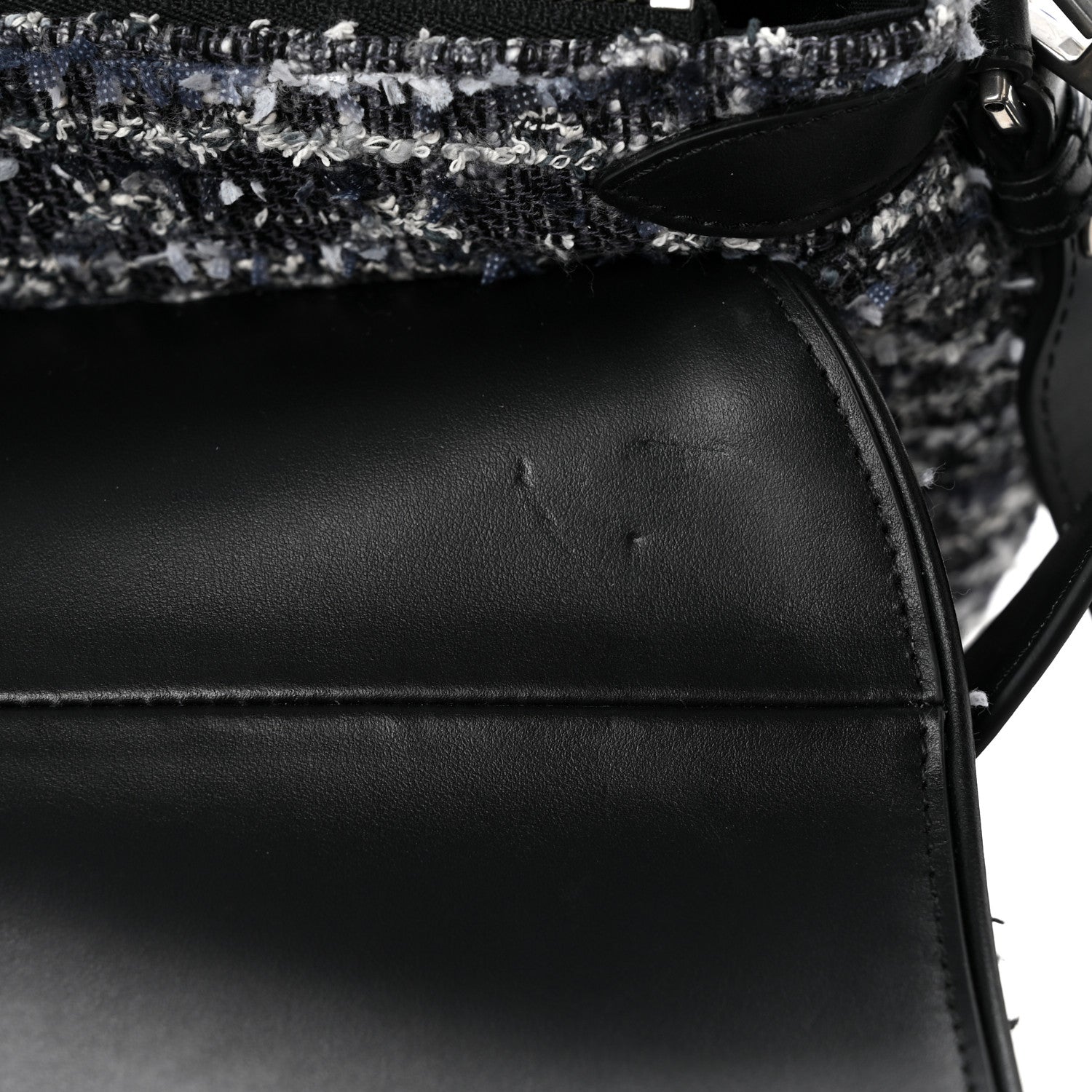 Tweed Saddle Bag Black Silver