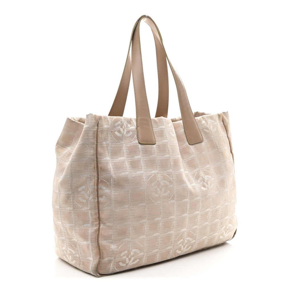 Nylon Medium Travel Tote Beige