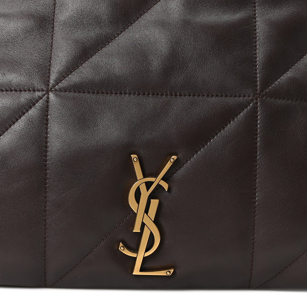 Lambskin Matelasse Monogram Large Jamie 4.3 Dark Sweet Chocolate
