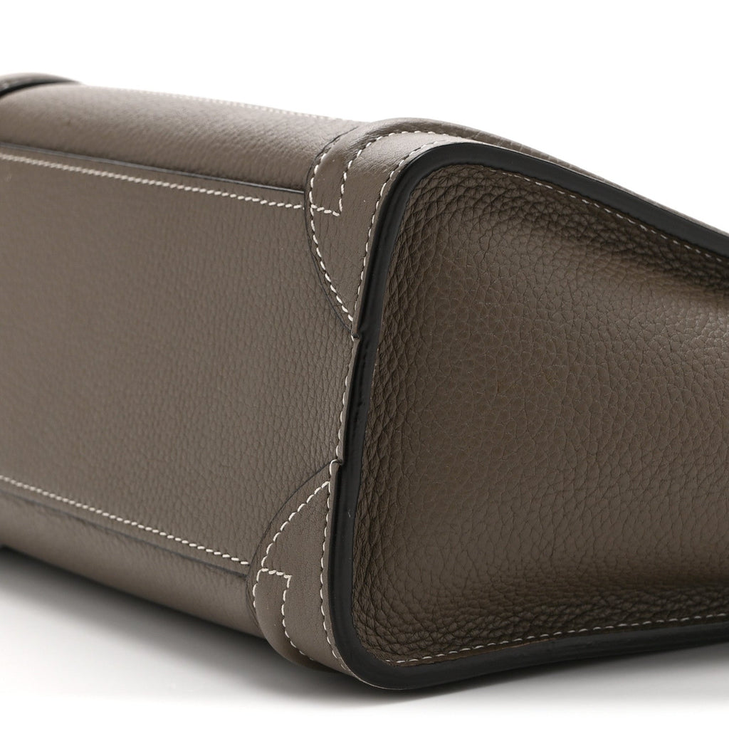 Drummed Calfskin Nano Luggage Souris