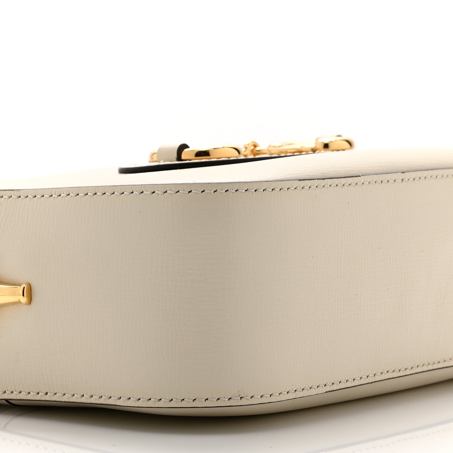 Azalea Calfskin Mini Horsebit 1955 Camera Shoulder Bag Mystic White