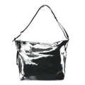 Supple Smooth Calfskin Jacquard Medium Cubi Crossbody Bag Black