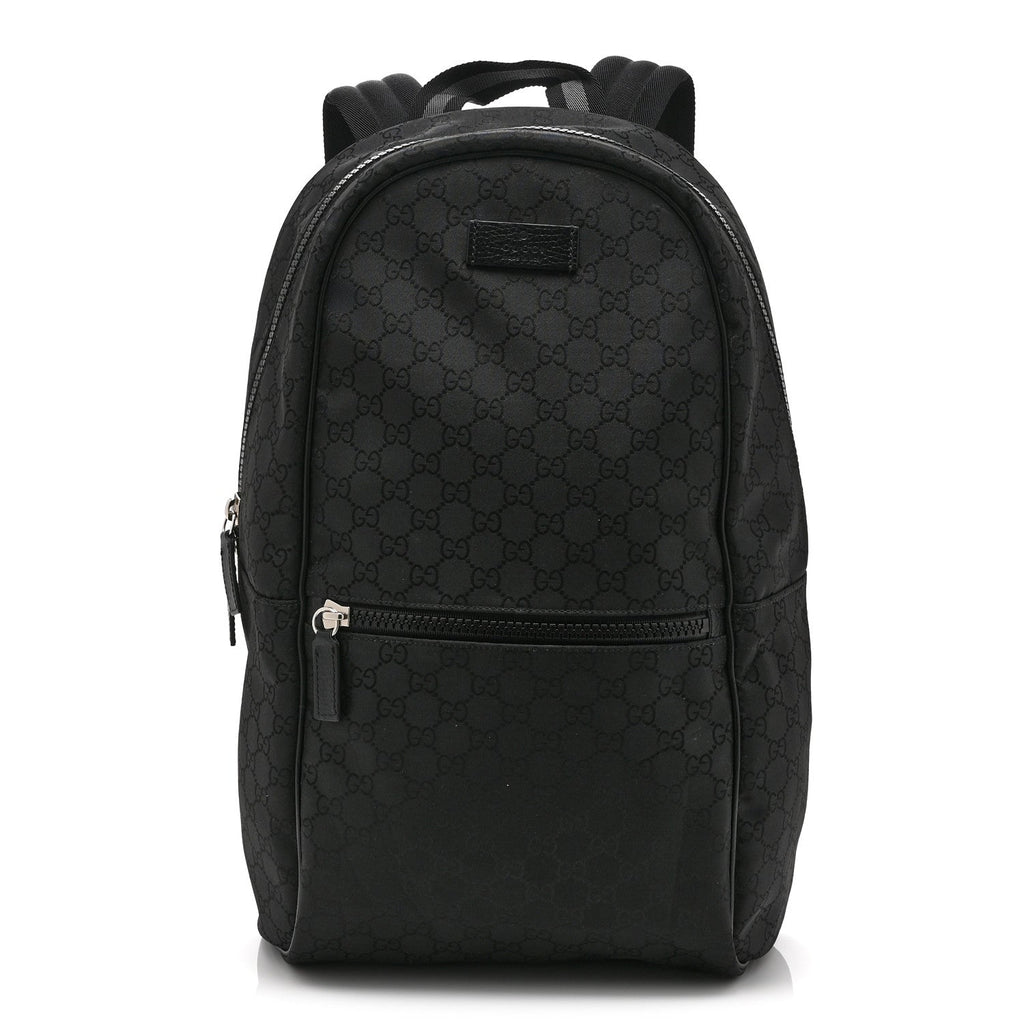 Nylon Monogram Slim Backpack Black