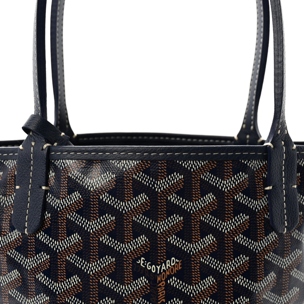 Goyardine Reversible Mini Anjou Navy