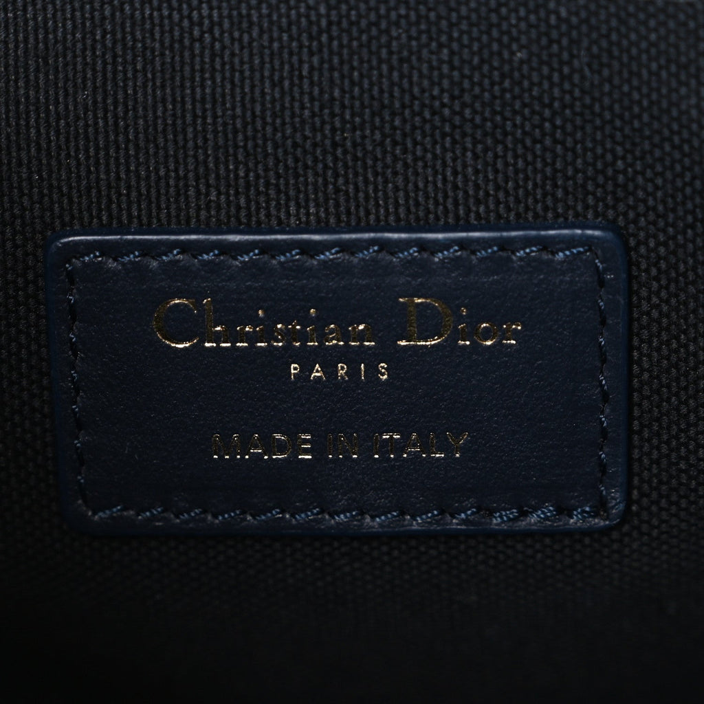 Calfskin Dioriviera Toile De Jouy Small Book Tote With Strap Blue Multicolor