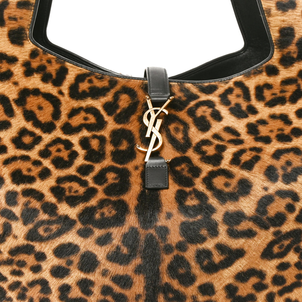 Pony Hair Nappa Leopard Print Le 5 A 7 Bea Tote Earth Black