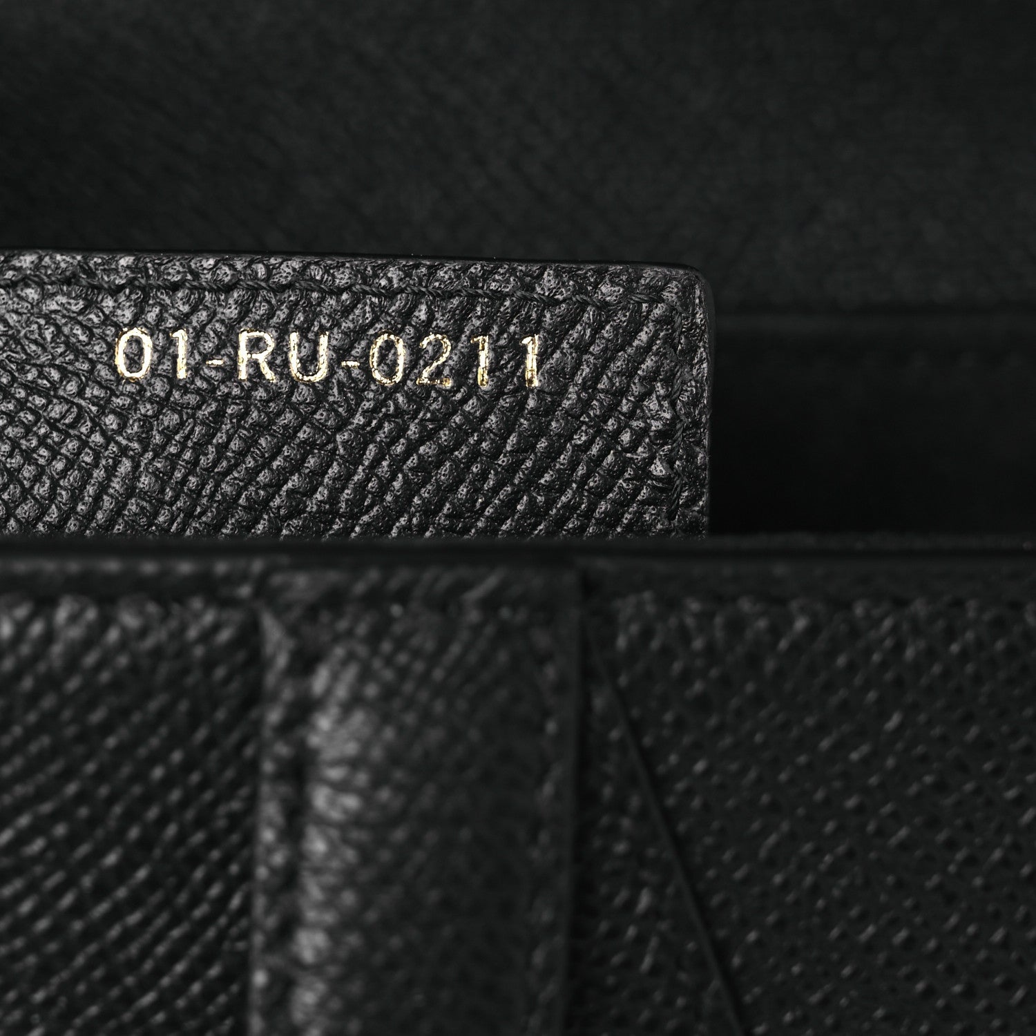 Grained Calfskin Saddle Bag Black