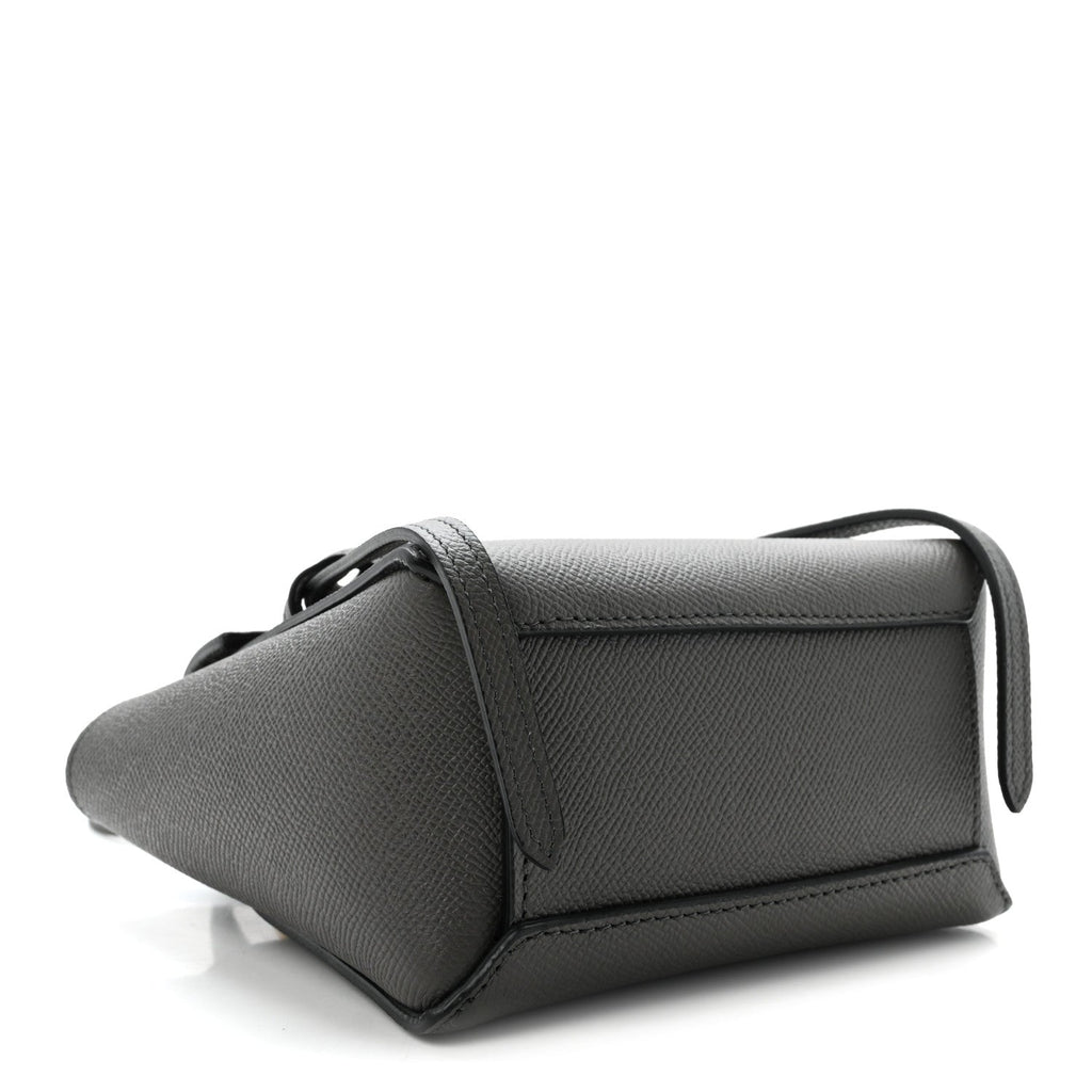 Grained Calfskin Pico Belt Bag Grey