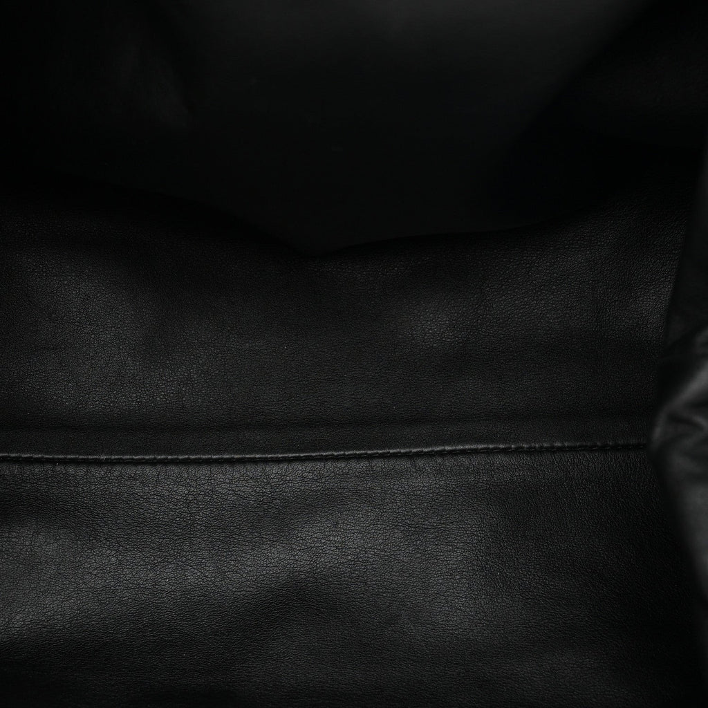 Smooth Butter Calf The Pouch Oversized Clutch Black