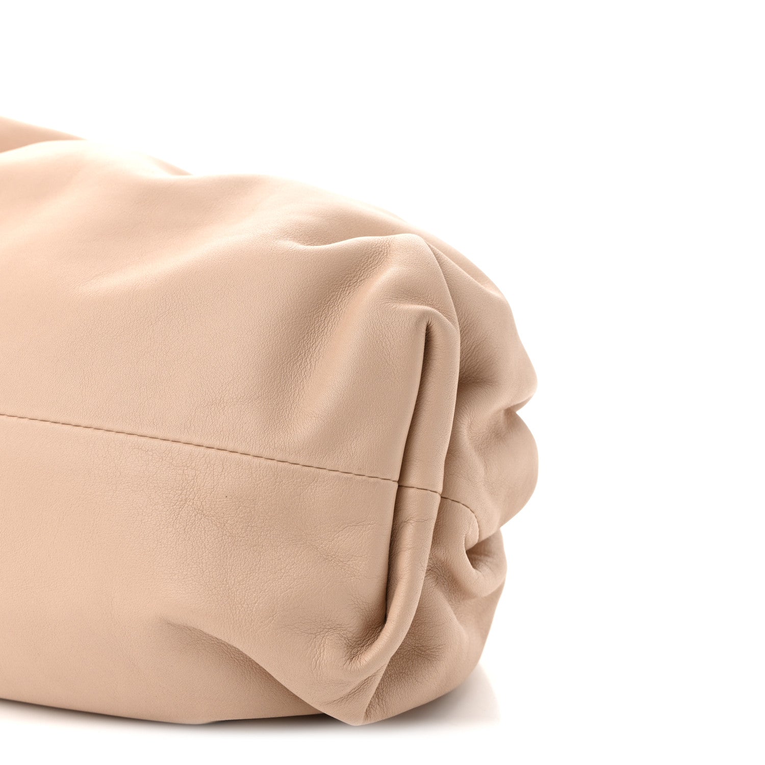 Smooth Butter Calf The Pouch Oversized Clutch Nude