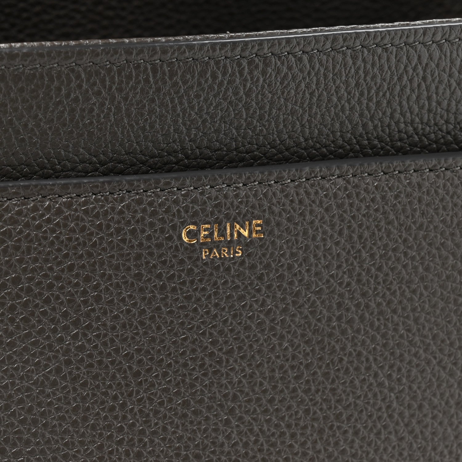 Grained Calfskin Classique Medium 16 Top Handle Bag Grey