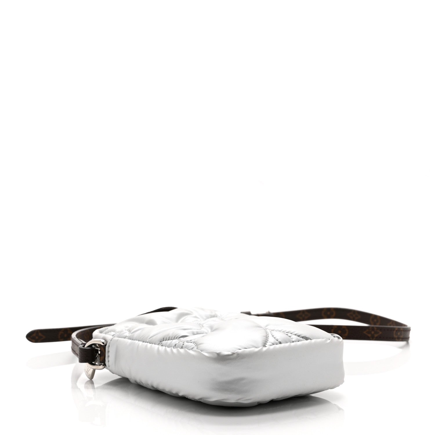 Econyl Monogram Pillow Phone Pouch Silver