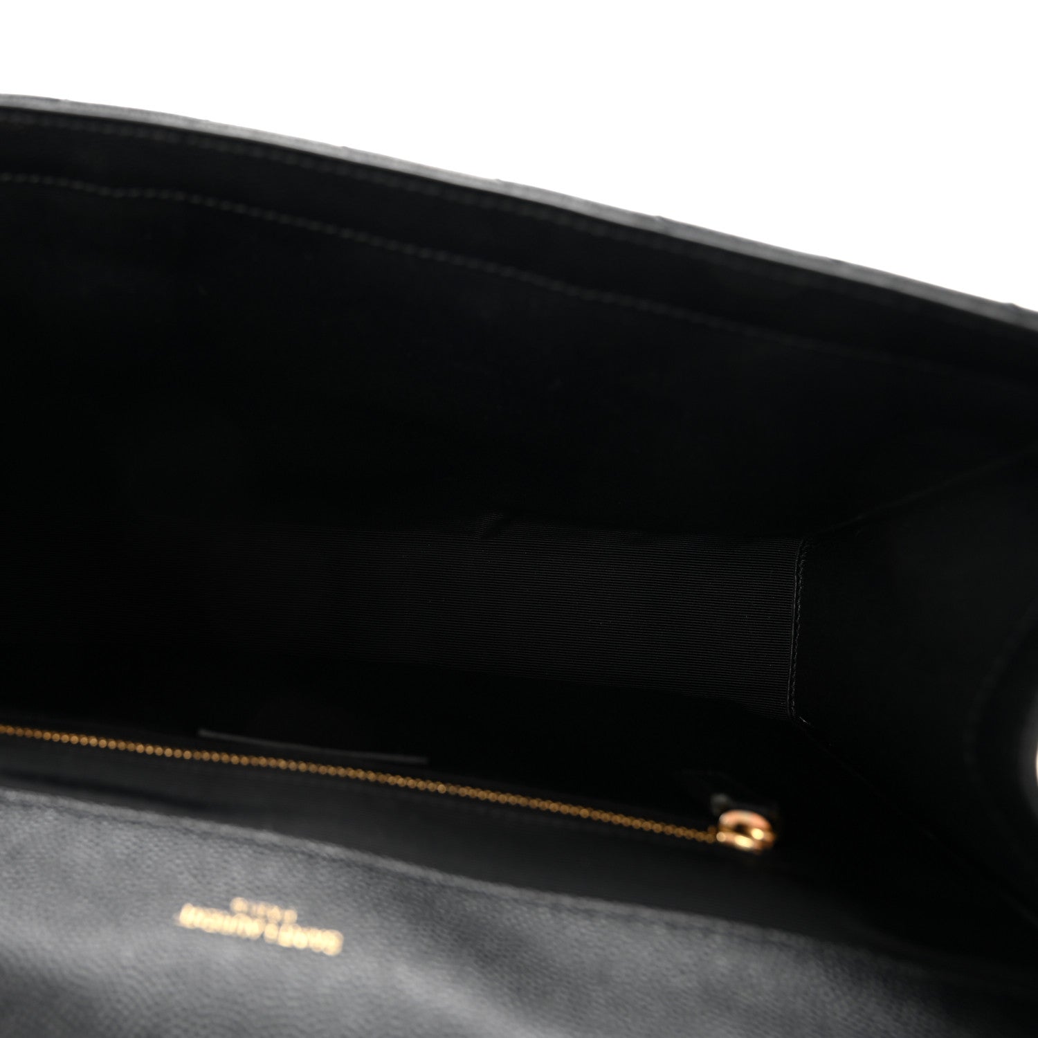 Grain De Poudre Matelasse Chevron Large Monogram Satchel Black