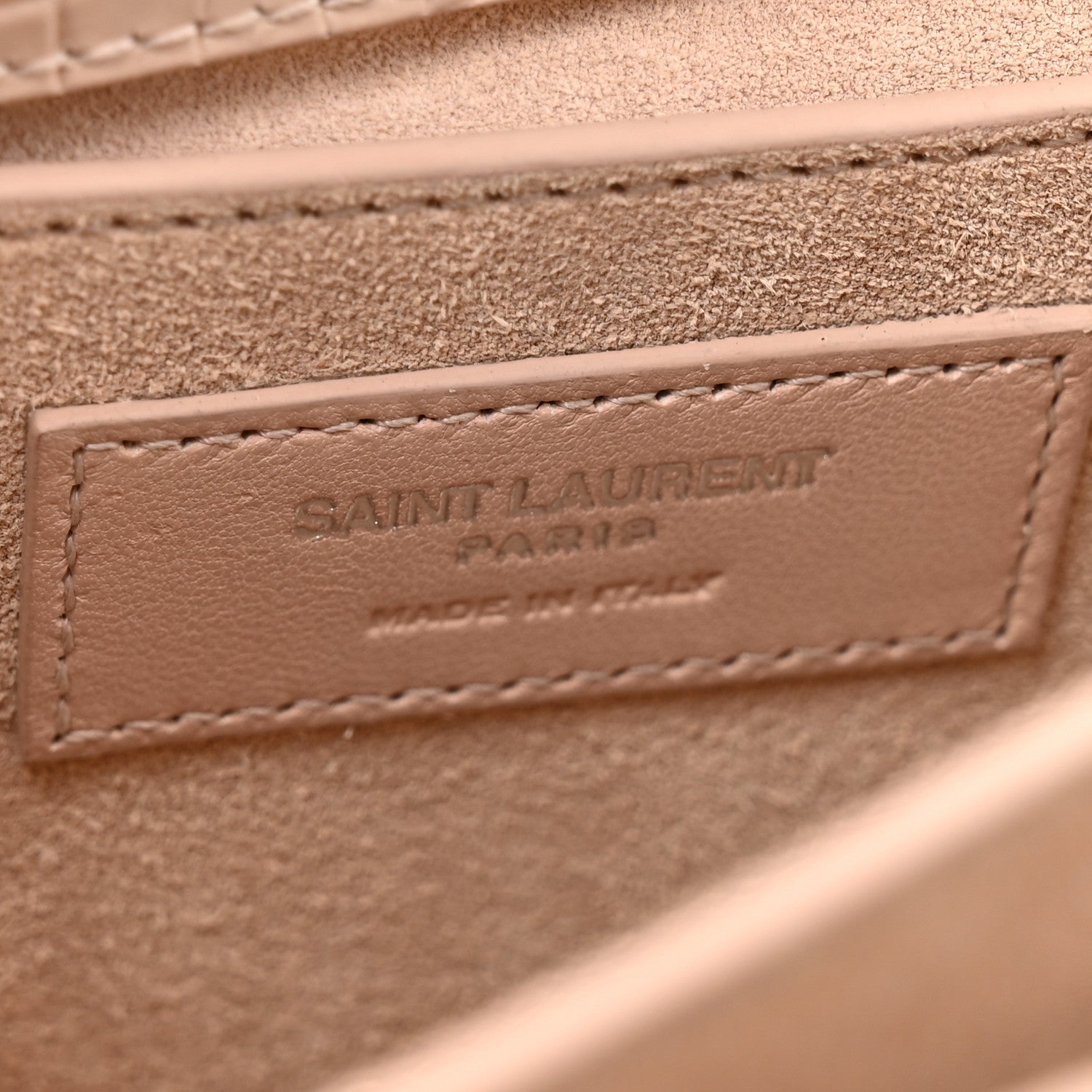 Calfskin Crocodile Embossed Medium Monogram Sunset Rose Antic
