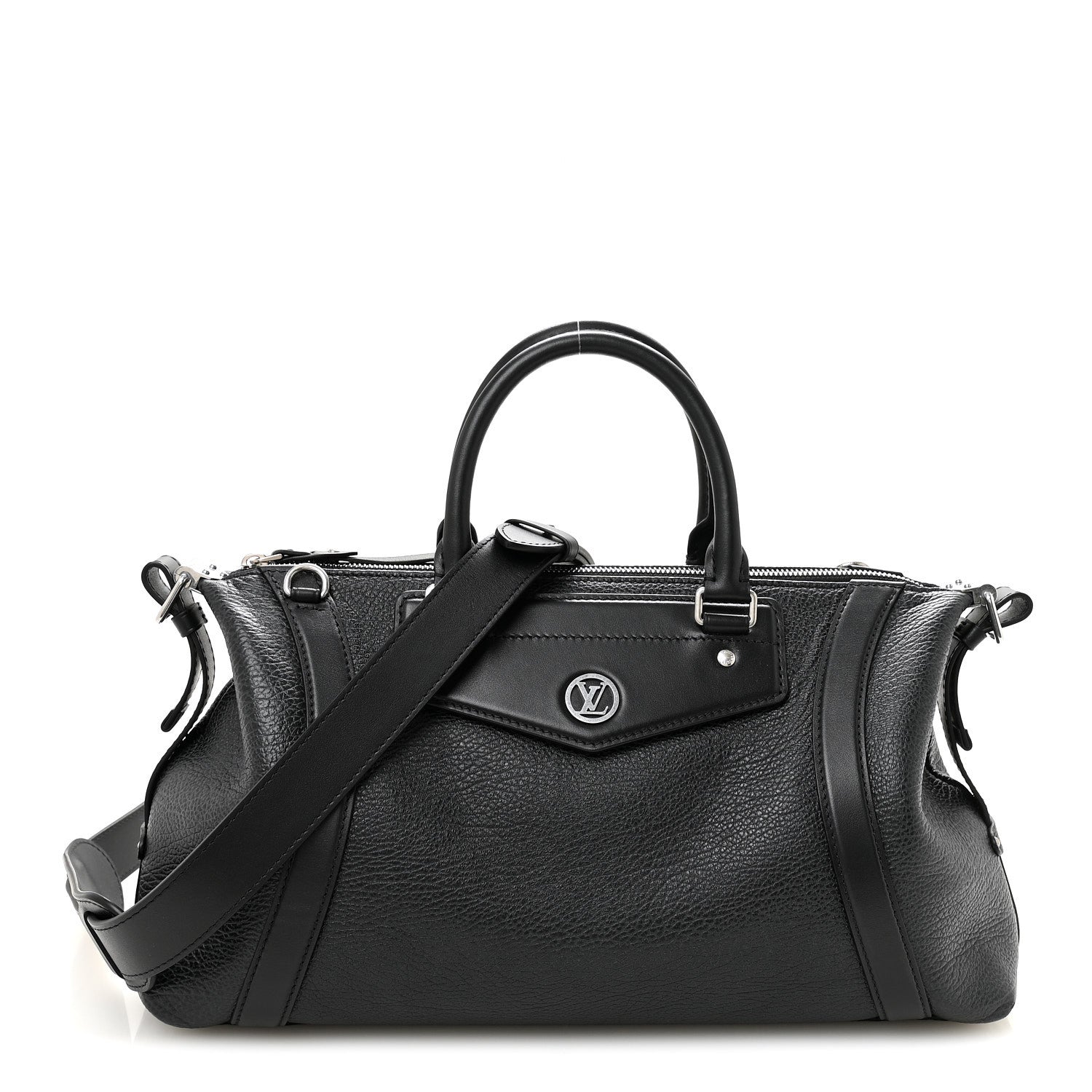 Pixel Lambskin LV Biker MM Black