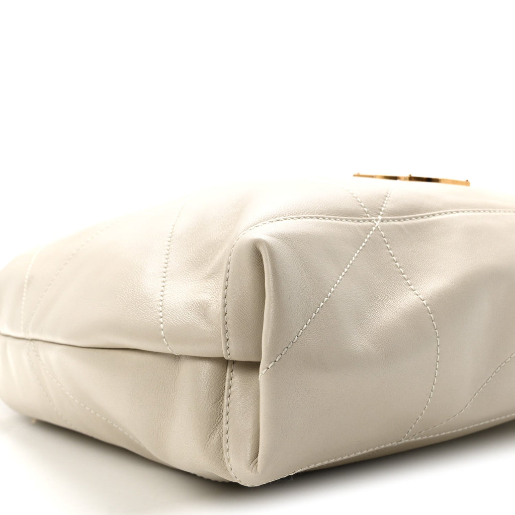 Lambskin Matelasse Monogram Medium Jamie 4.3 Pochon Crema Soft