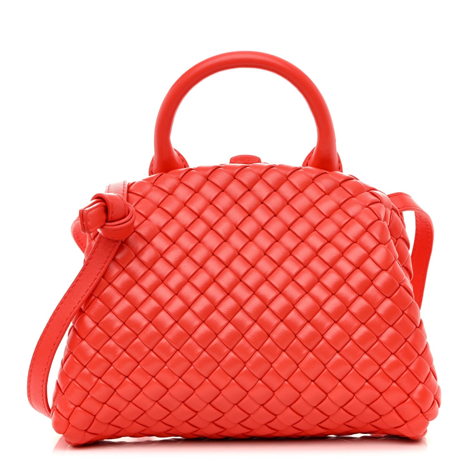 Nappa Intreccio Mini Padded Handle Bag Sunburst